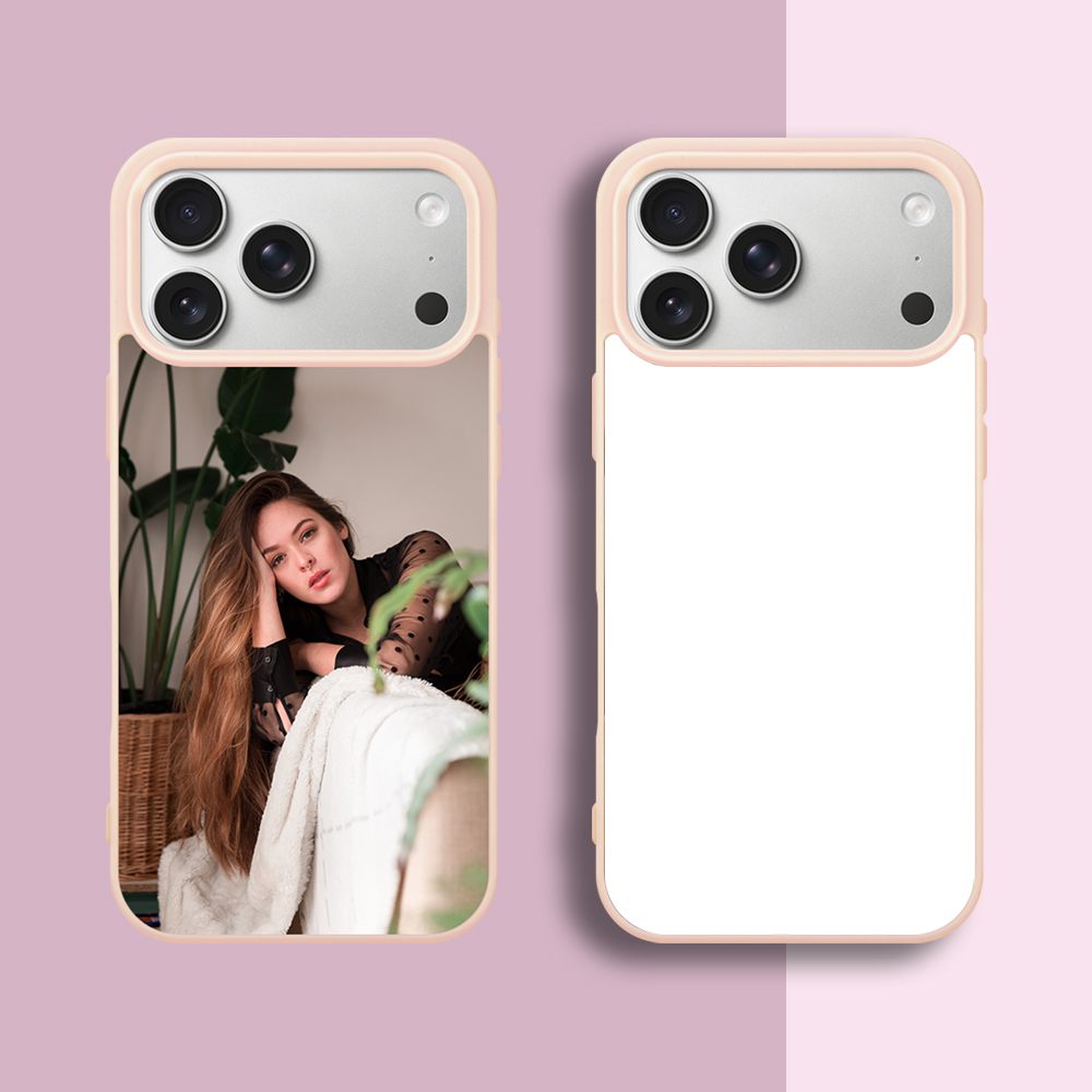 New 2D Sublimation TPU Colorful Phone Case with Inside Black Flocking for iPhone 17, 16,15,14 Series DIY Shell with Aluminum Sheet