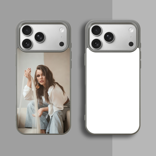 New 2D Sublimation TPU Colorful Phone Case with Inside Black Flocking for iPhone 17, 16,15,14 Series DIY Shell with Aluminum Sheet