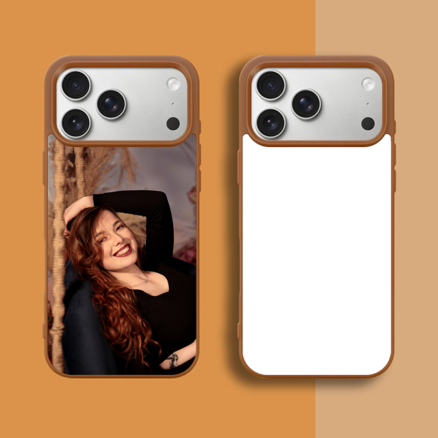 New 2D Sublimation TPU Colorful Phone Case with Inside Black Flocking for iPhone 17, 16,15,14 Series DIY Shell with Aluminum Sheet