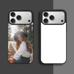 New 2D Sublimation TPU Colorful Phone Case with Inside Black Flocking for iPhone 17, 16,15,14 Series DIY Shell with Aluminum Sheet