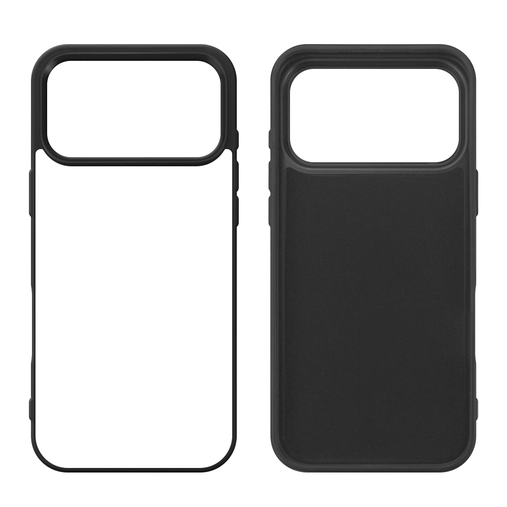 New 2D Sublimation TPU Colorful Phone Case with Inside Black Flocking for iPhone 17, 16,15,14 Series DIY Shell with Aluminum Sheet