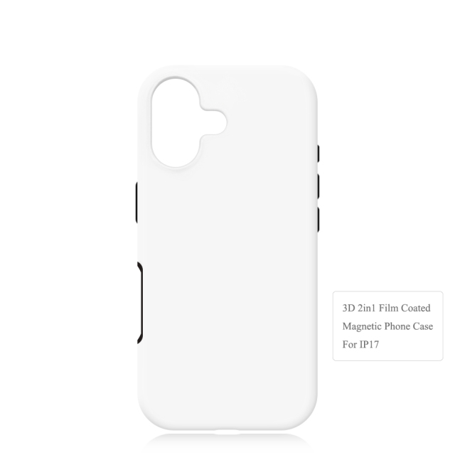 Sublimation 3D 2in1 Film Magsafe Coated Phone Case for iPhone 17,16,15,14,13 Series Support Wireless Charging