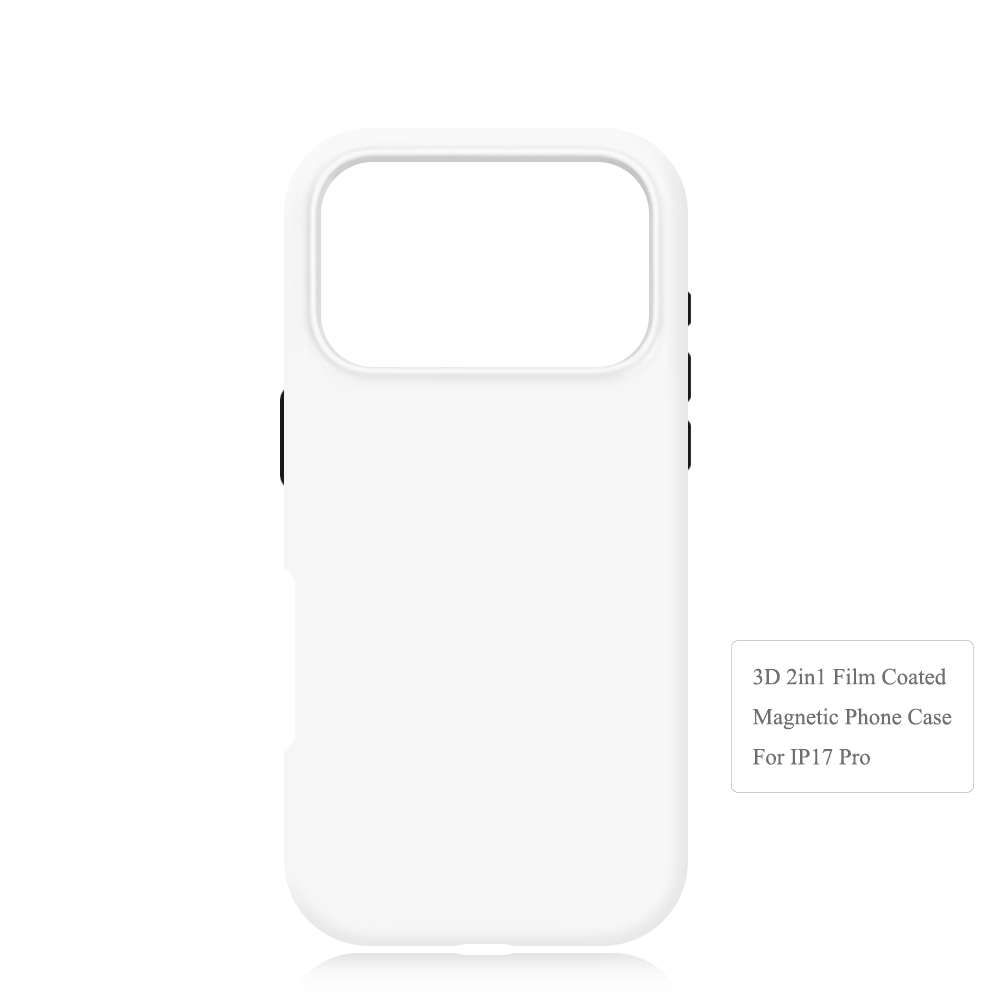 Sublimation 3D 2in1 Film Magsafe Coated Phone Case for iPhone 17,16,15,14,13 Series Support Wireless Charging