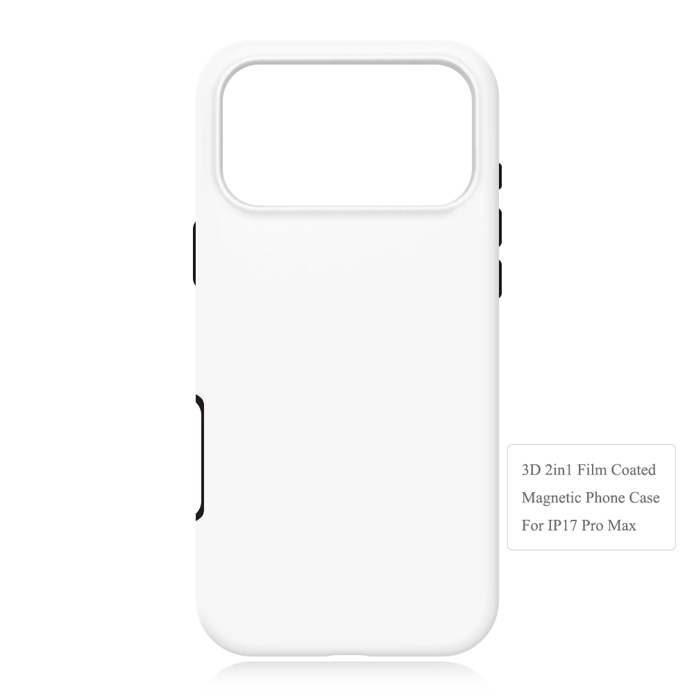 Sublimation 3D 2in1 Film Magsafe Coated Phone Case for iPhone 17,16,15,14,13 Series Support Wireless Charging