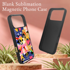 Sublimation 2D TPU Magnet Phone Case for iPhone Series DIY Magnetic Phone Shell with Soft Film Sheet with Anti-Shock Design Edge