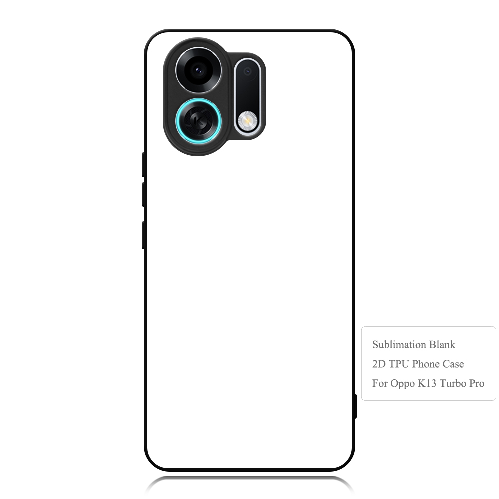 Smooth Sides!!! For Oppo K13 Turbo Pro Sublimation Blank 2D TPU Phone Case With Aluminum Insert