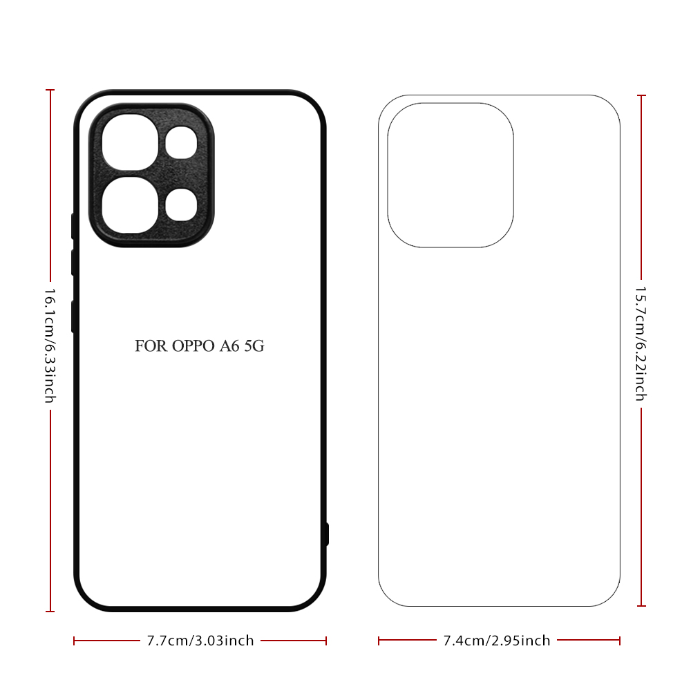 Smooth Sides!!! For Oppo K13 Turbo Pro Sublimation Blank 2D TPU Phone Case With Aluminum Insert