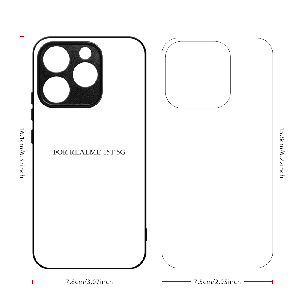 Smooth Sides!!! For Oppo K13 Turbo Pro Sublimation Blank 2D TPU Phone Case With Aluminum Insert