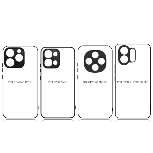 Smooth Sides!!! For Oppo K13 Turbo Pro Sublimation Blank 2D TPU Phone Case With Aluminum Insert
