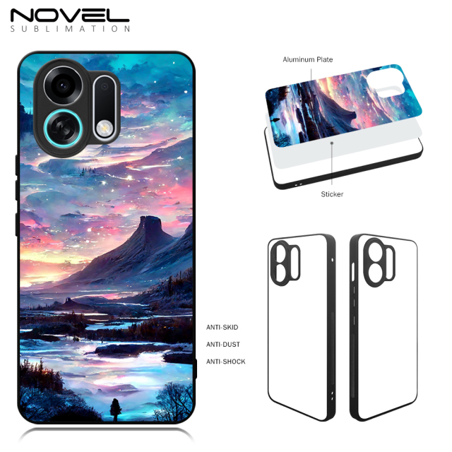 Smooth Sides!!! For Oppo K13 Turbo Pro Sublimation Blank 2D TPU Phone Case With Aluminum Insert