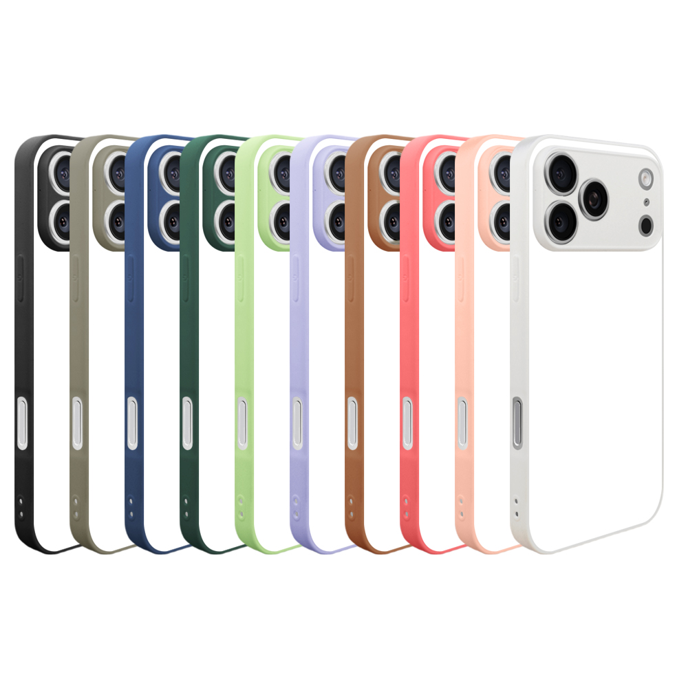 For iPhone 17/16/15/14 Series Sublimation Blank Colorful 2D TPU Rubber Phone Case With Aluminum Sheet fine hole