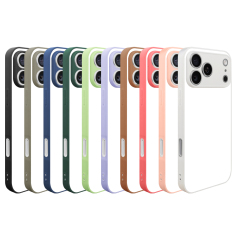 For iPhone 16/15/14 Series Sublimation Blank Colorful 2D TPU Rubber Phone Case With Aluminum Sheet fine hole