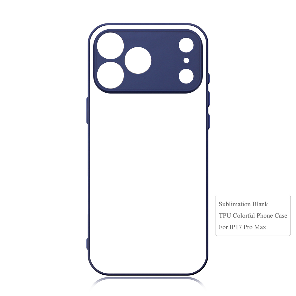 For iPhone 17/16/15/14 Series Sublimation Blank Colorful 2D TPU Rubber Phone Case With Aluminum Sheet fine hole