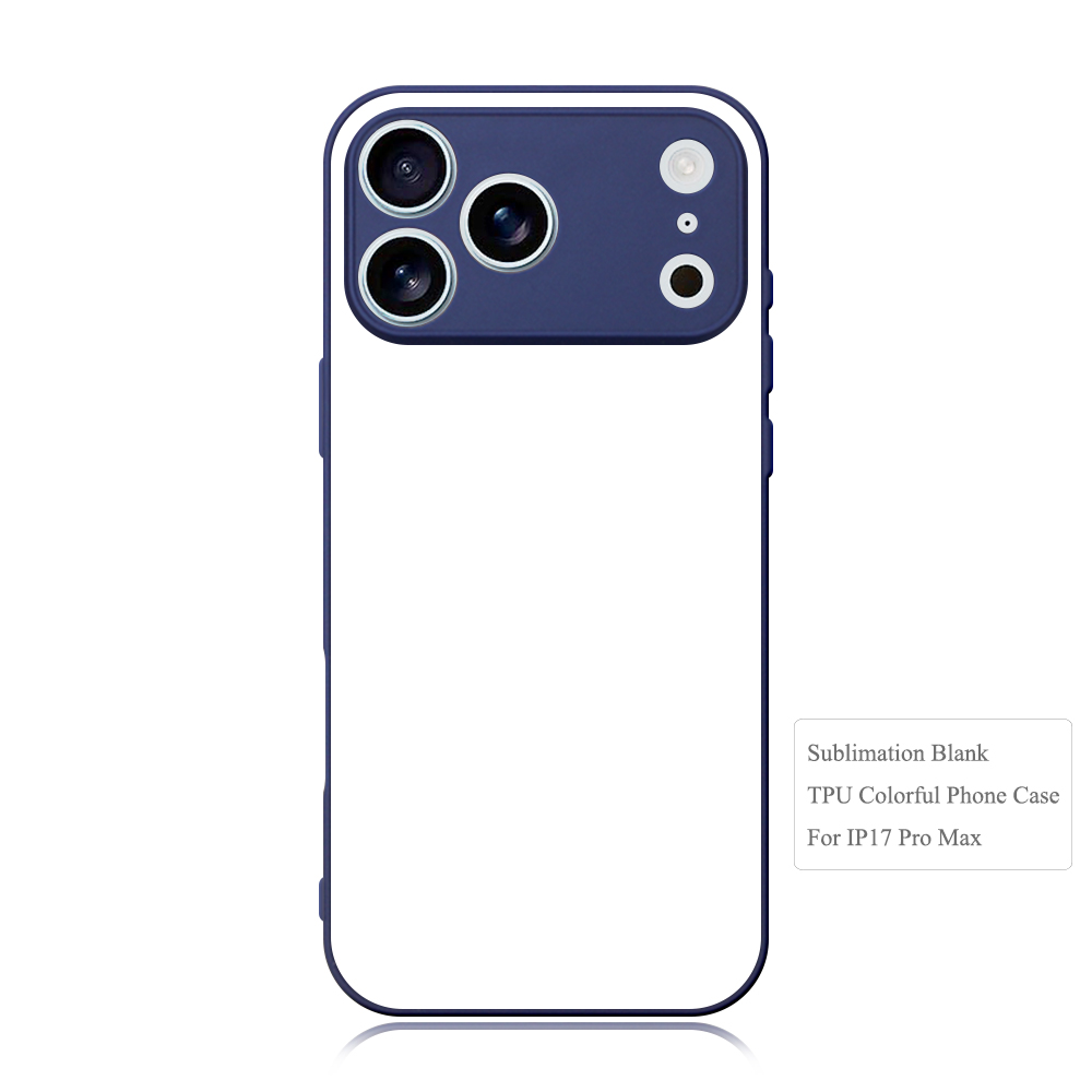 For iPhone 17/16/15/14 Series Sublimation Blank Colorful 2D TPU Rubber Phone Case With Aluminum Sheet fine hole