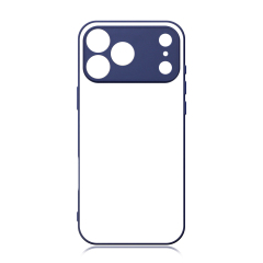 For iPhone 16/15/14 Series Sublimation Blank Colorful 2D TPU Rubber Phone Case With Aluminum Sheet fine hole