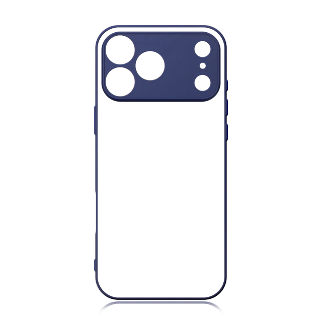 For iPhone 16/15/14 Series Sublimation Blank Colorful 2D TPU Rubber Phone Case With Aluminum Sheet fine hole