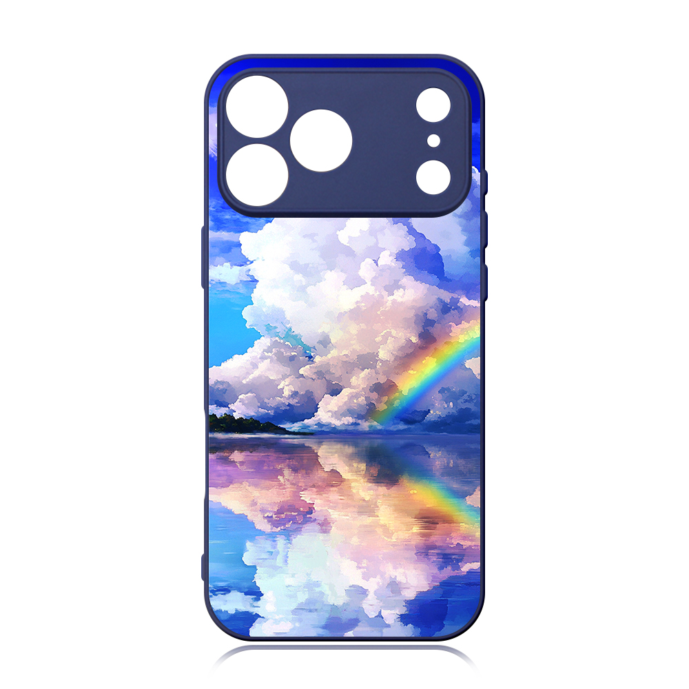 For iPhone 17/16/15/14 Series Sublimation Blank Colorful 2D TPU Rubber Phone Case With Aluminum Sheet fine hole