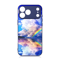 For iPhone 17/16/15/14 Series Sublimation Blank Colorful 2D TPU Rubber Phone Case With Aluminum Sheet fine hole