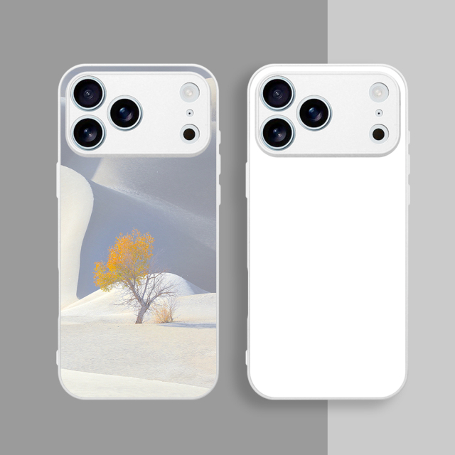 For iPhone 16/15/14 Series Sublimation Blank Colorful 2D TPU Rubber Phone Case With Aluminum Sheet fine hole