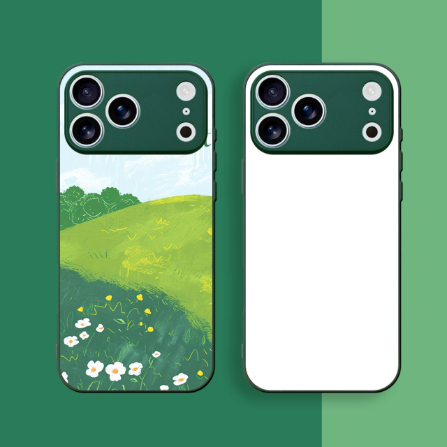 For iPhone 16/15/14 Series Sublimation Blank Colorful 2D TPU Rubber Phone Case With Aluminum Sheet fine hole