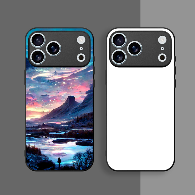 For iPhone 16/15/14 Series Sublimation Blank Colorful 2D TPU Rubber Phone Case With Aluminum Sheet fine hole