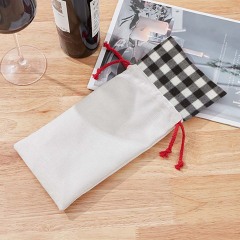 Cheap Eco Friendly Custom Logo Single Bottle Wine Packaging Burlap cotton Jute Linen Wine Bag