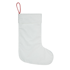 Sublimation Xmas Velvet Christmas Socks with Hanging Ornaments Crystaline Velvet and Linen Blank Xmas Stocking For Christmas Decoration