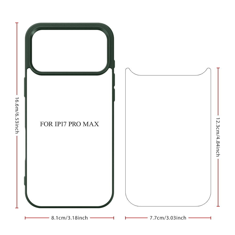 New 2D Sublimation TPU Colorful Phone Case with Inside Black Flocking for iPhone 17, 16,15,14 Series DIY Shell with Aluminum Sheet