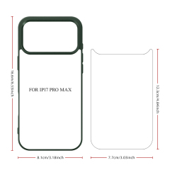 New 2D Sublimation TPU Colorful Phone Case with Inside Black Flocking for iPhone 17, 16,15,14 Series DIY Shell with Aluminum Sheet