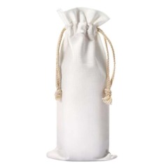 Colorful Eco Friendly Custom Logo Single Bottle Wine Packaging Burlap cotton Jute Christmas Linen Wine Bag Wine Drawstring Bag 13 Colors to Choose