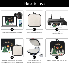 Sublimation Colorful Edge Blank Pod Pad Heat Resistant Linen Pot Pad Sublimation Pot Mat Heat Press