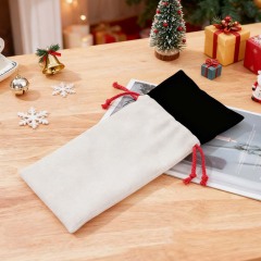 Colorful Eco Friendly Custom Logo Single Bottle Wine Packaging Burlap cotton Jute Christmas Linen Wine Bag Wine Drawstring Bag 13 Colors to Choose