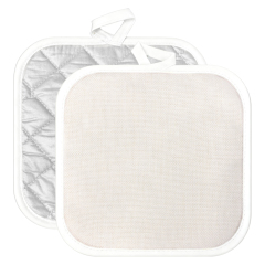 Sublimation Colorful Edge Blank Pod Pad Heat Resistant Linen Pot Pad Sublimation Pot Mat Heat Press