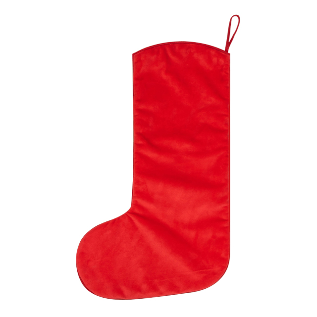 300g Linen Xmas Socks Sublimation Cotton Linen Christmas Stocking with Red Rim, Hemmed Edges, Tree Decoration & Kids' Gift Bag