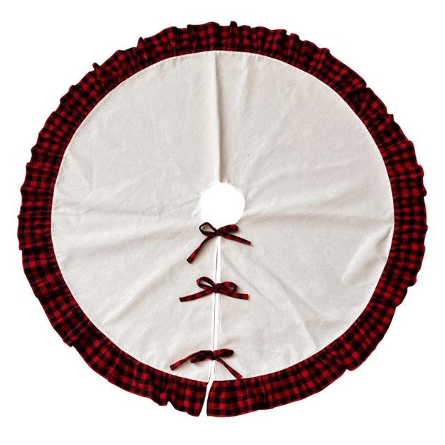 Wholesale Personalized Custom Logo Xmas Christmas Tree Skirt For Christmas Decoration Dye Sublimation Blanks