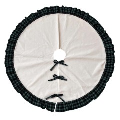 Wholesale Personalized Custom Logo Xmas Christmas Tree Skirt For Christmas Decoration Dye Sublimation Blanks