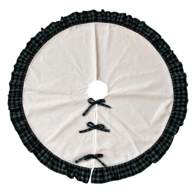 Wholesale Personalized Custom Logo Xmas Christmas Tree Skirt For Christmas Decoration Dye Sublimation Blanks