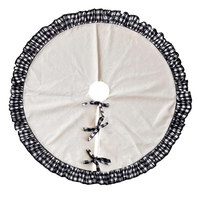 Wholesale Personalized Custom Logo Xmas Christmas Tree Skirt For Christmas Decoration Dye Sublimation Blanks