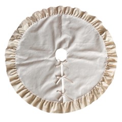 Wholesale Personalized Custom Logo Xmas Christmas Tree Skirt For Christmas Decoration Dye Sublimation Blanks