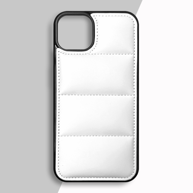 PU Wave-Patterned Padded Down Jacket Phone Case for iPhone 17 Series - 5 Colors (Black/White/Pink/Purple/Green) | Quilted Protective Phone Cover