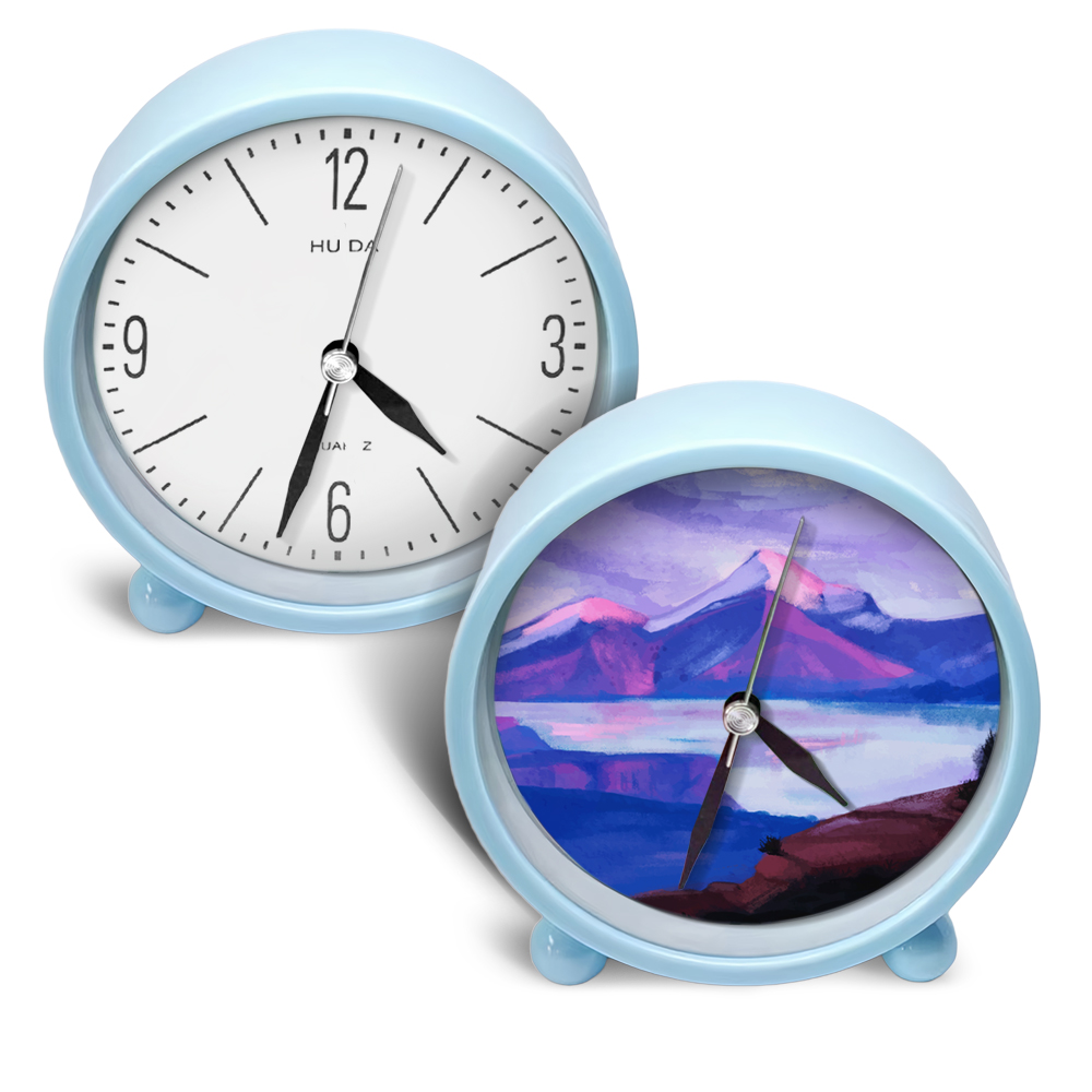 Blank Sublimation Printable Alarm Clock - 6 Colors (Red/Pink/Green/Black/White/Light Blue) | Customizable Desktop Clock with Printable Face