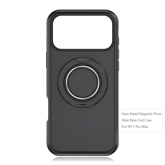 Skin-Feel Phone Case with 360° Rotating Magnetic Gear Stand - 7 Colors | Magnetic Phone Cover with Hands-Free Rotatable Stand