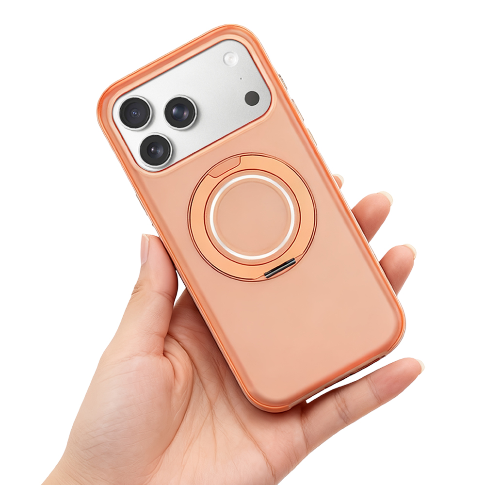 Skin-Feel Phone Case with 360° Rotating Magnetic Gear Stand - 7 Colors | Magnetic Phone Cover with Hands-Free Rotatable Stand