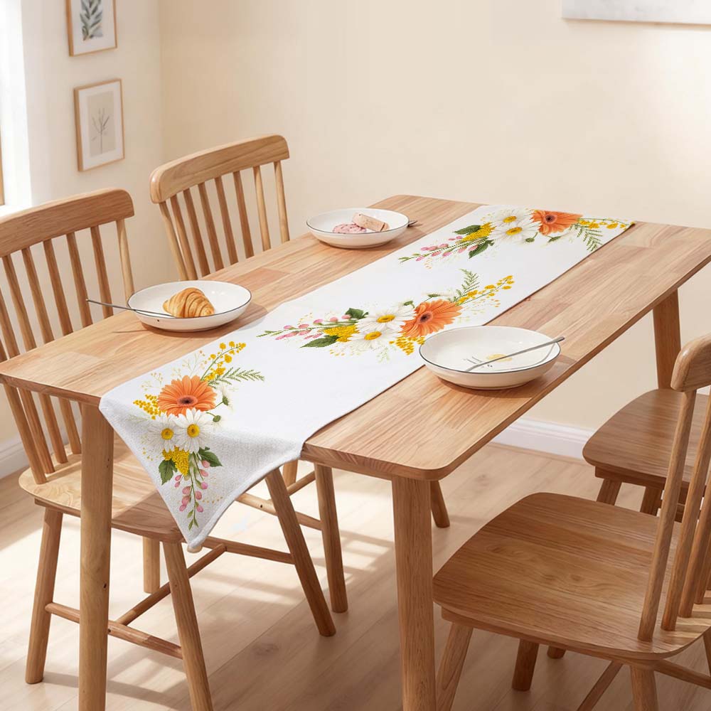 Blank Sublimation Linen Cotton Table Runner Heat Press Table Mat | Customizable Heat-Transfer Table Decor