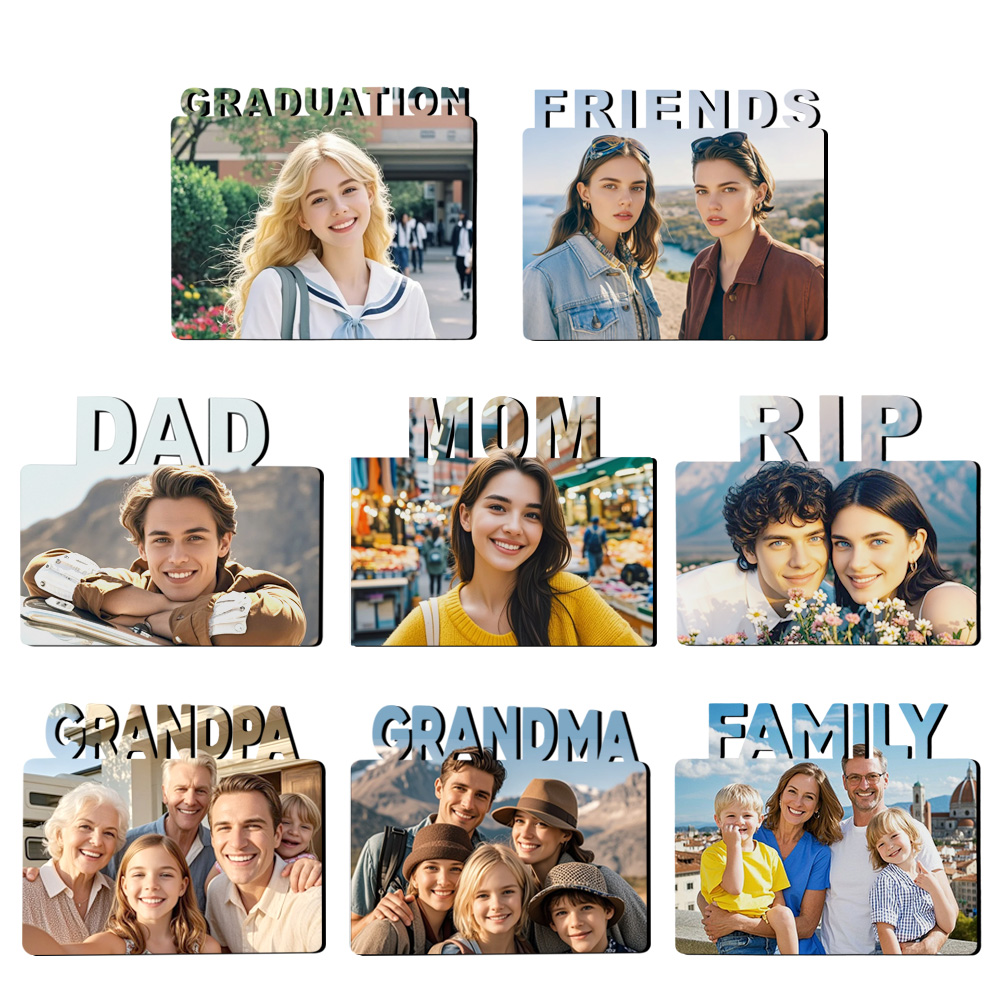 Blank Sublimation MDF Photo Frames - Customizable Heat-Transfer Picture Frames for Home Decor & Personalized Gifts | Unique Shaped Keepsake Frames