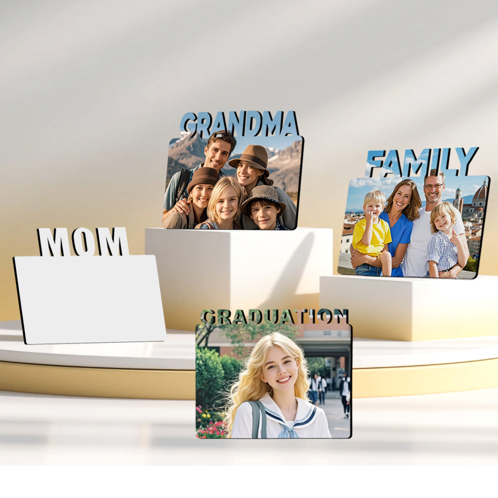 Blank Sublimation MDF Photo Frames - Customizable Heat-Transfer Picture Frames for Home Decor & Personalized Gifts | Unique Shaped Keepsake Frames