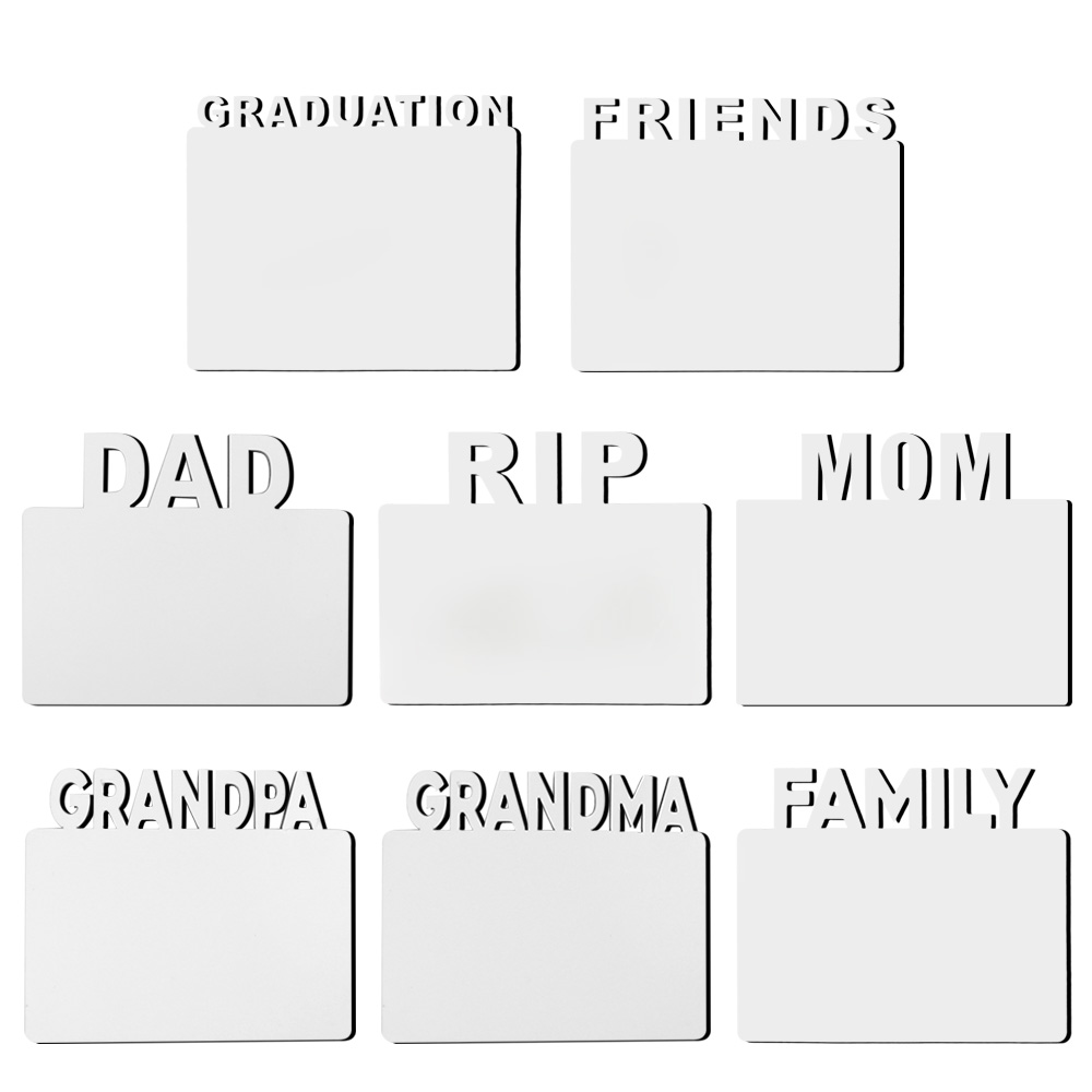 Blank Sublimation MDF Photo Frames - Customizable Heat-Transfer Picture Frames for Home Decor & Personalized Gifts | Unique Shaped Keepsake Frames