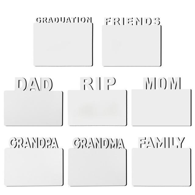 Blank Sublimation MDF Photo Frames - Customizable Heat-Transfer Picture Frames for Home Decor & Personalized Gifts | Unique Shaped Keepsake Frames