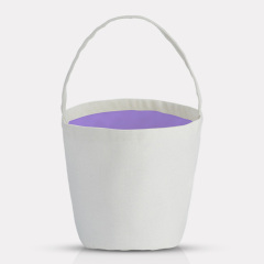 Blank Sublimation Pumpkin-Shaped Canvas Tote Bag - Customizable Heat-Transfer Halloween & Party Bucket Bag with Handle