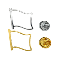 Blank Sublimation Flag-Shaped Metal Lapel Pin - Customizable Heat-Transfer Badge for Patriotic Decor & Personalized Gifts